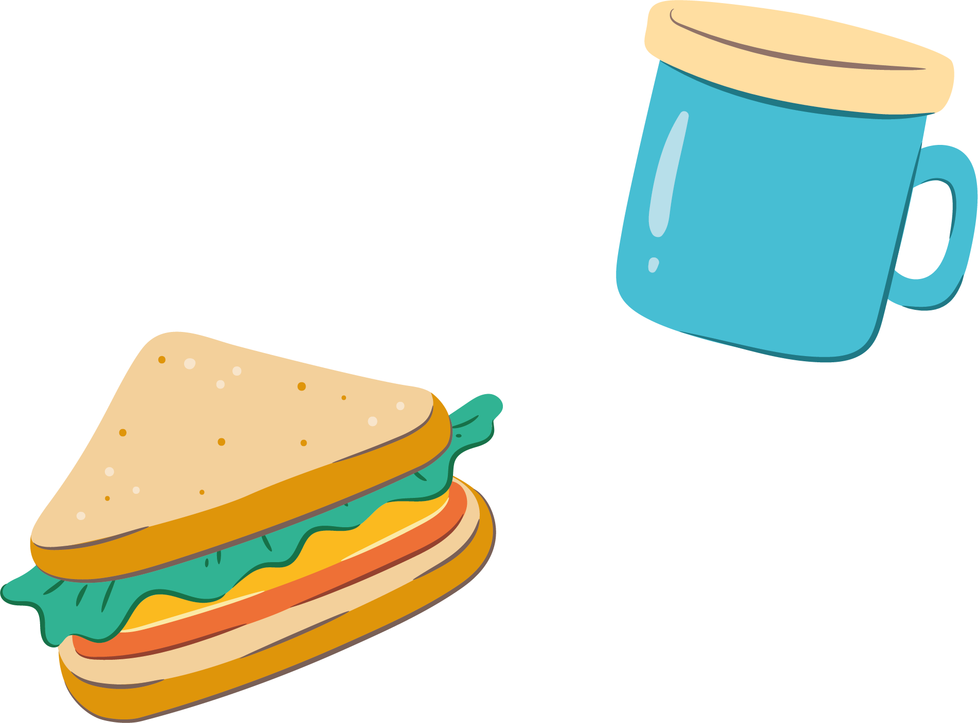 tea and sandwich